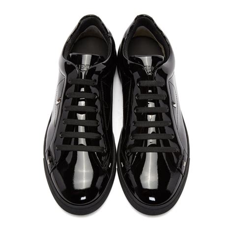 fendi black leather shoes